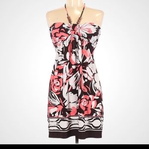 Sweet Storm Floral Halter Dress